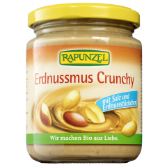 Erdnussmus Crunchy mit Salz bio (250g)