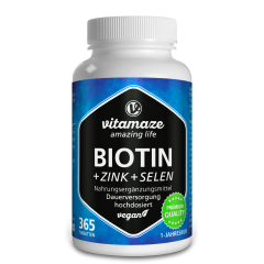 Biotin 10mg + Zink + Selen (365 Tabletten)