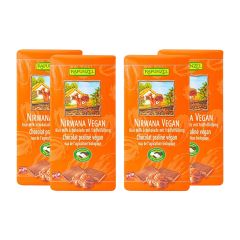 4 x Nirwana vegane Schokolade mit Praliné-Füllung bio (4x100g)
