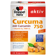 Curcuma 750 mit Curcumin + Vitamin D3 1000 I.E. (30 Kapseln)