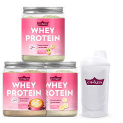 Whey Protein 3er Pack + Shaker 