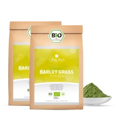 2 x LINEAVI Barley grass powder organic (1000g)