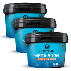 3 x Mega Burn Extreme NO Caffein Vegan (120 capsules)