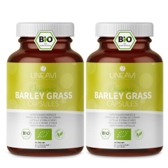 2 x LINEAVI Barley grass capsules organic (180 capsules)