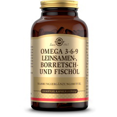 Omega 3-6-9 Leinsamen-, Borretsch- und Fischöl (120 Kapseln)