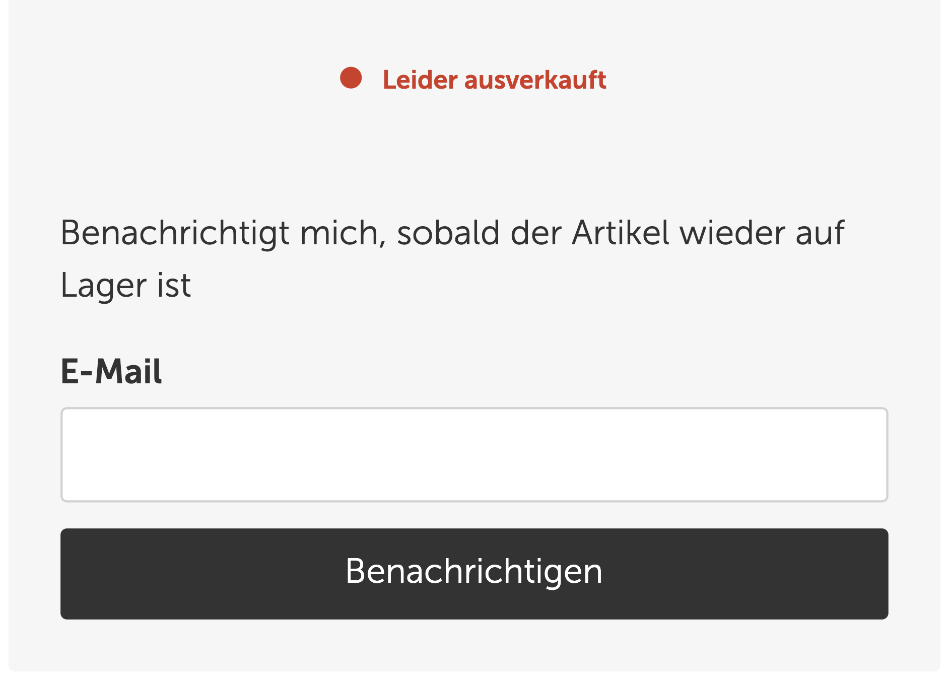 Screenshot vom Form für das Benachrichtigungs-Service