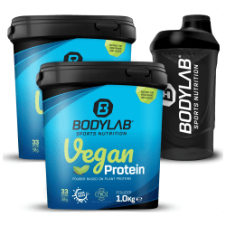 2 x Bodylab24 Vegan Protein (1000g) + Shaker