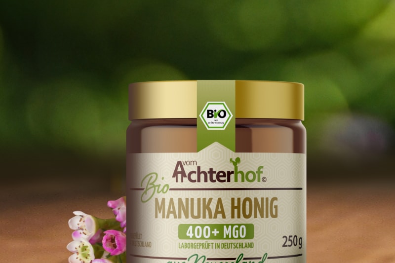 Bio Manuka Honig MGO 400+: höchste Qualität und glückliche Bienen.