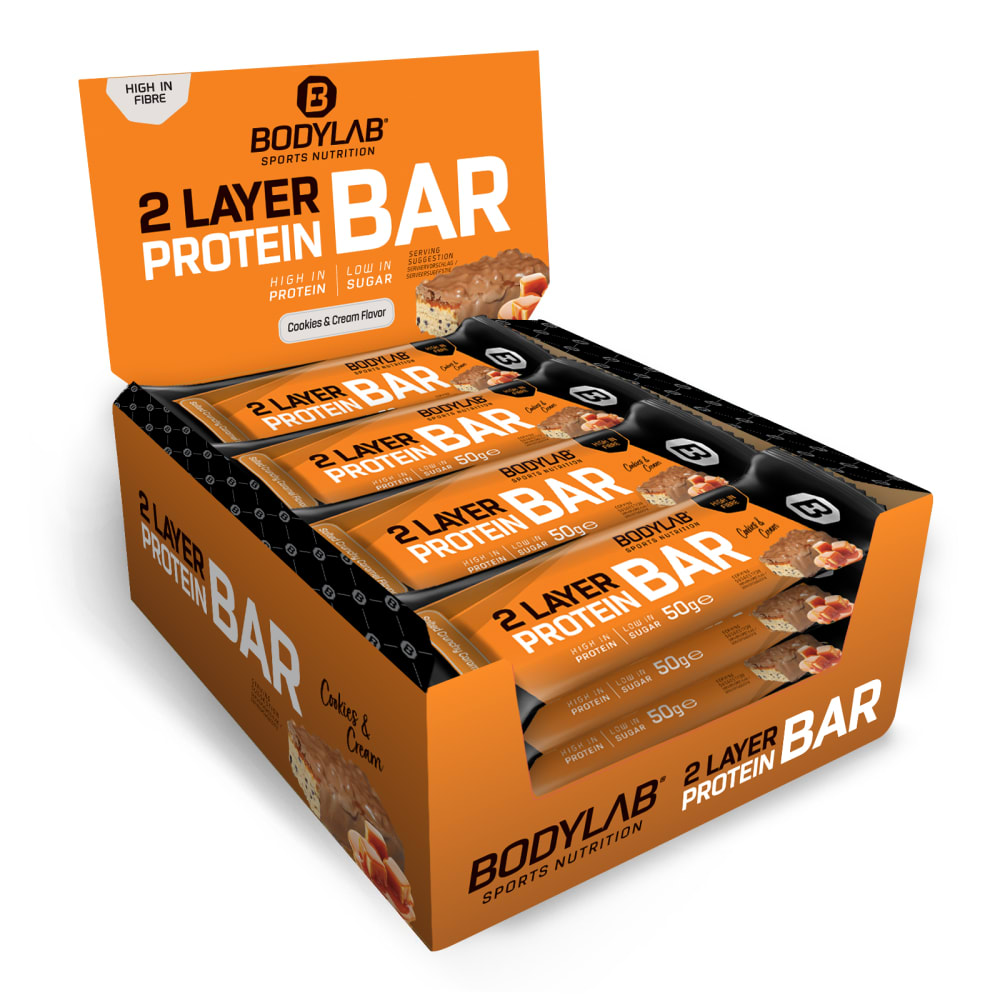 Bodylab24 Tasty Protein Bar (2 Layer) - 12x50g - Cookies & Cream