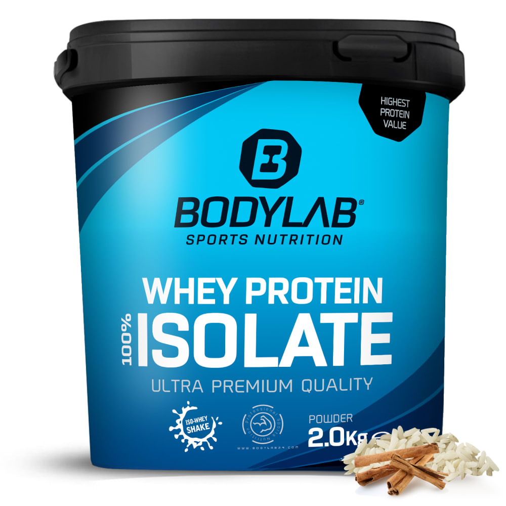 Bodylab24 Whey Protein Isolat - 2000g - Rice pudding cinnamon