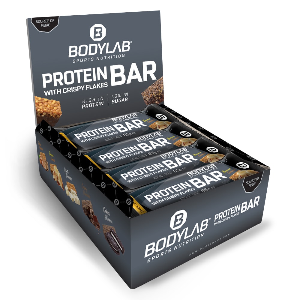 Bodylab24 Crispy Protein Bar - 12 x 65g - Crispy Banana Caramel
