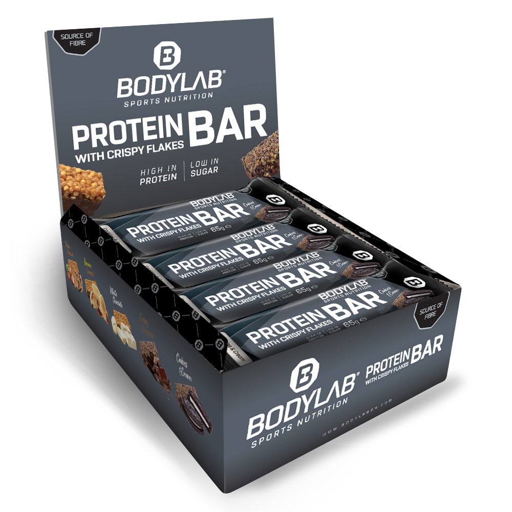 Bodylab24 Crispy Protein Bar - 12 x 65g - Chocolate Cookie
