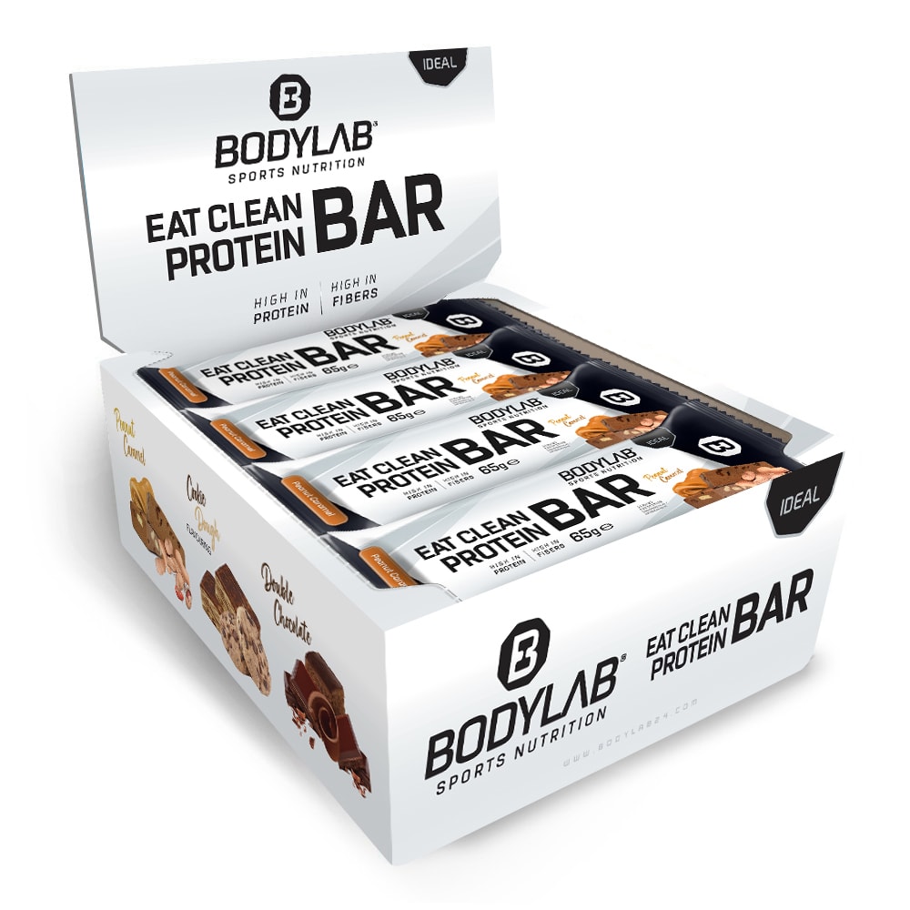 Bodylab24 Eat Clean Protein Bar - 12 x 65g - Peanut Caramel