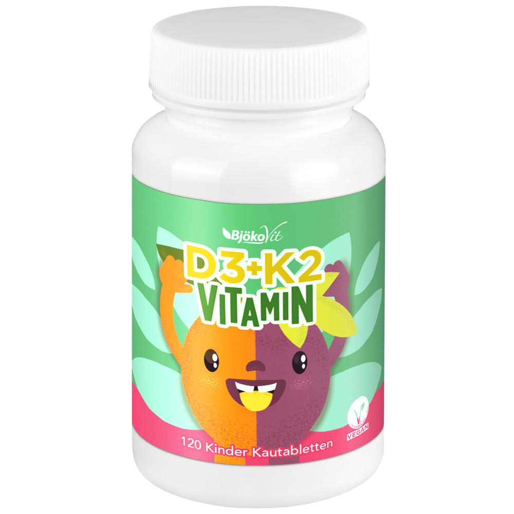BjökoVit Vitamin D3 + K2 Kids vegan (120 chewtablets)