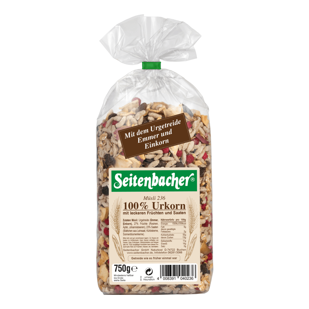Seitenbacher 100% Urkorn Muesli #236 (750g)
