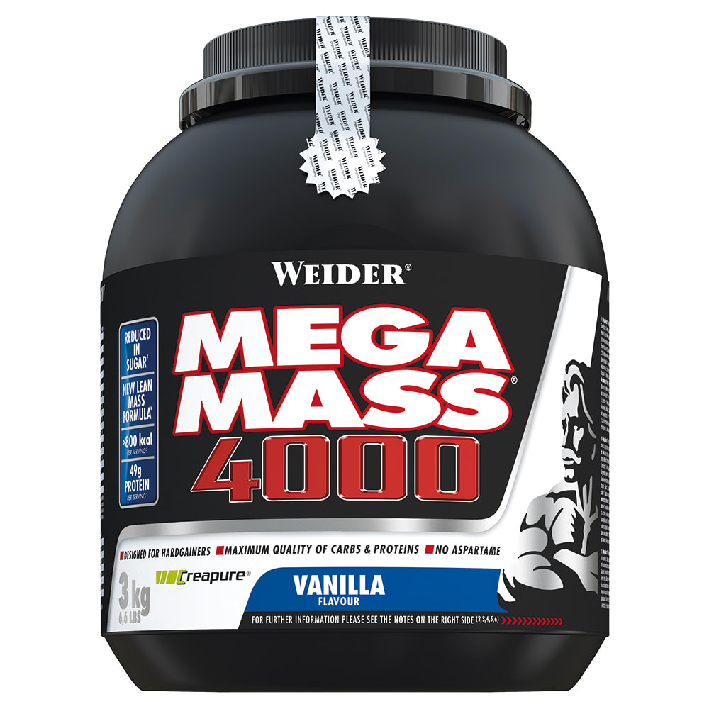 Weider Mega Mass 4000 - 3000g - Vanille