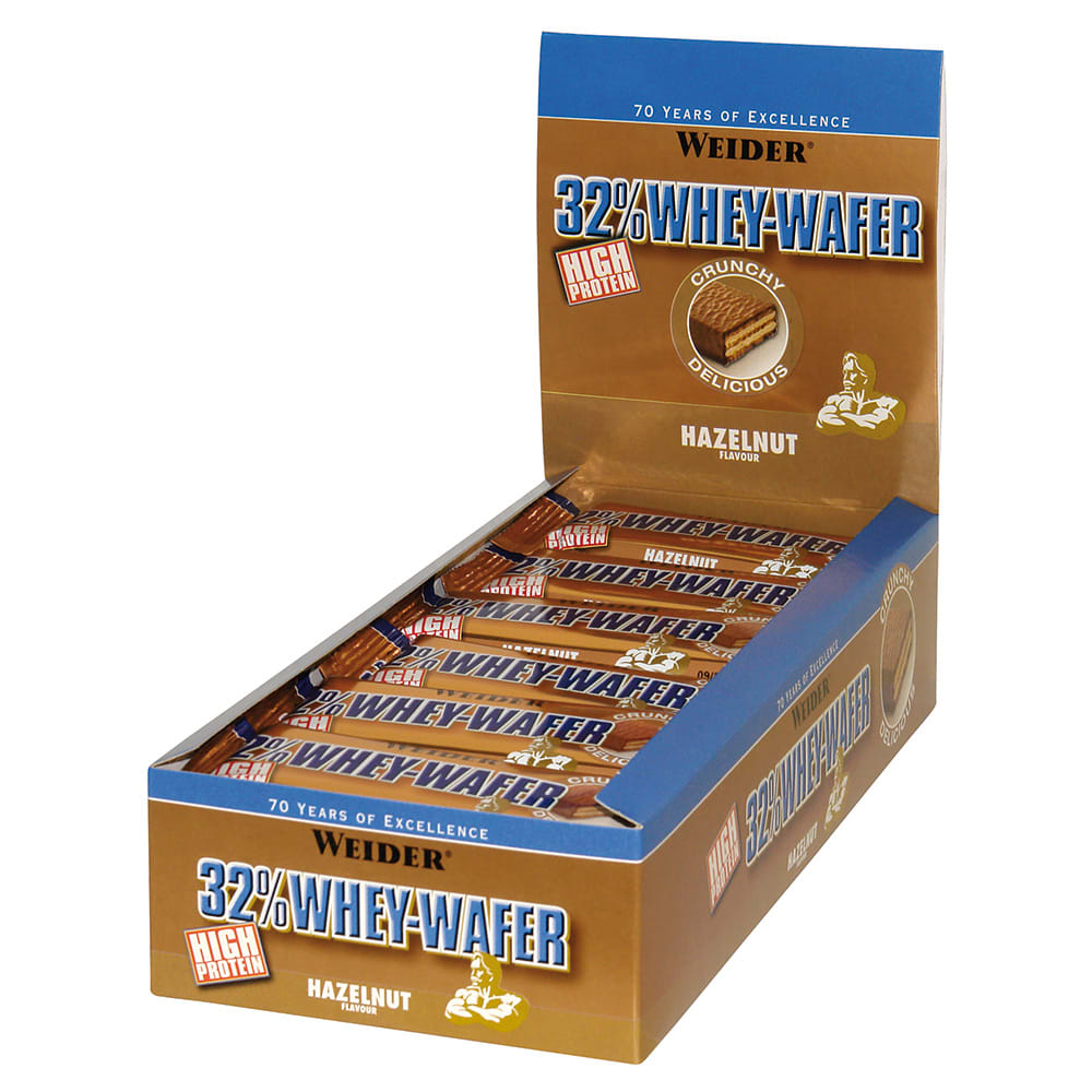 32% Whey Wafer - 24 x 35g - Haselnuss