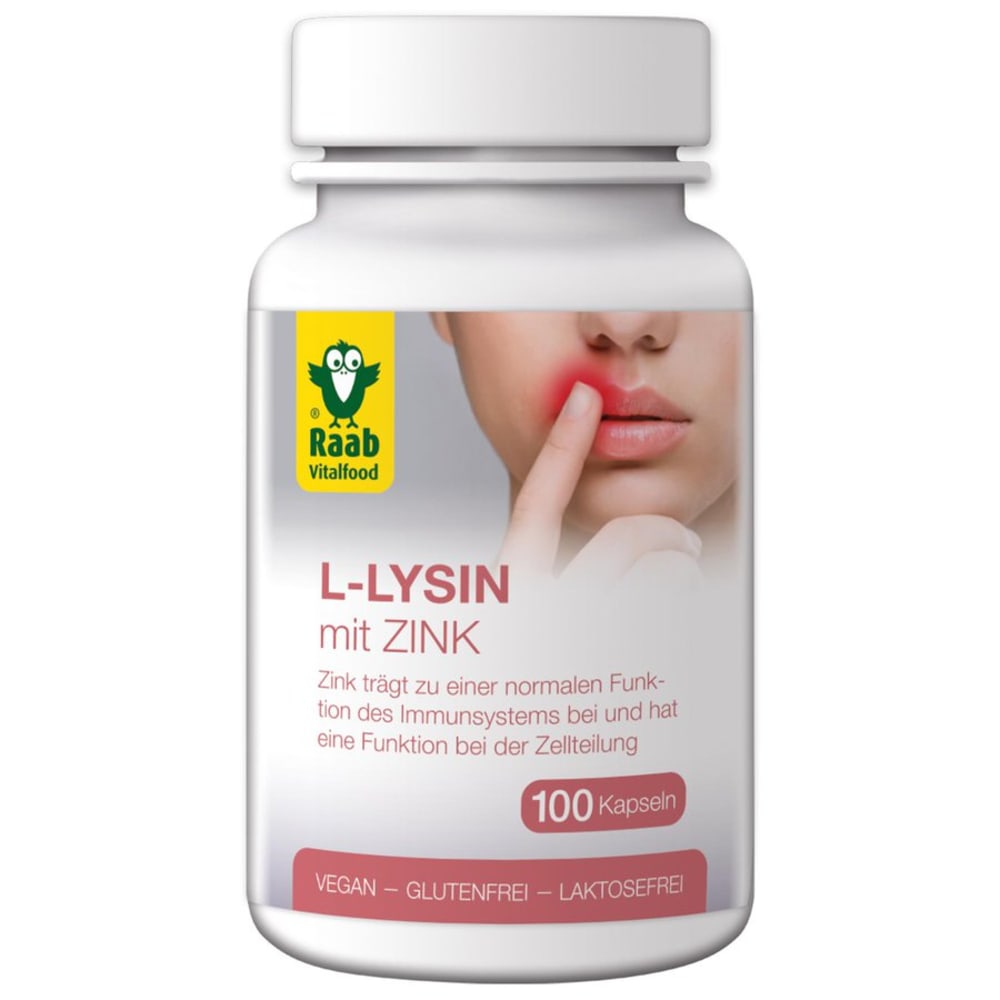 Raab Vitalfood L-Lysine wth Zinc (100 capsules)
