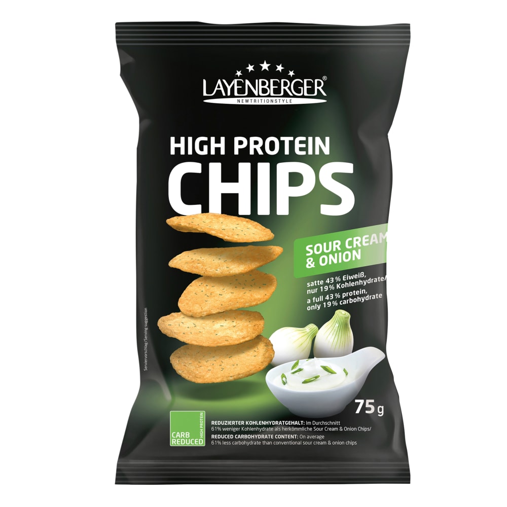 Layenberger LowCarb.one High Protein Chips - 75g - Sour Cream & Onion