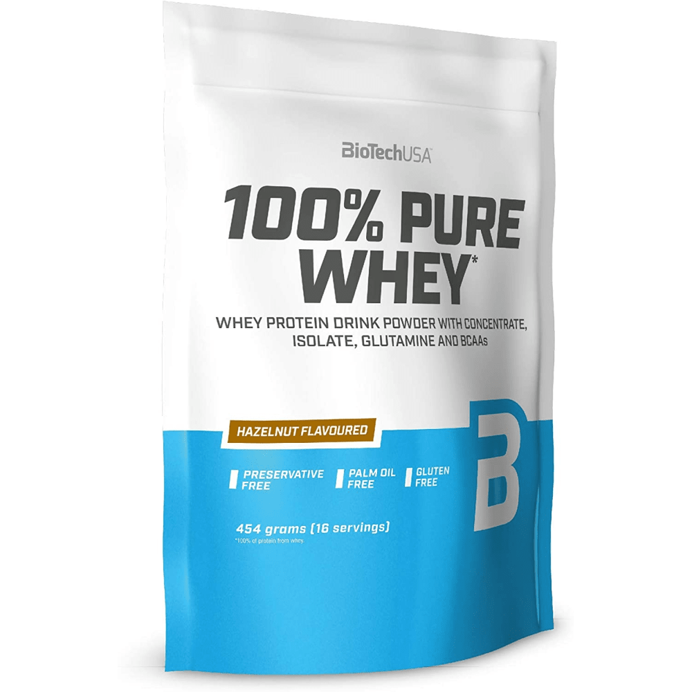 BioTech USA 100% Pure Whey - 454g - Haselnuss