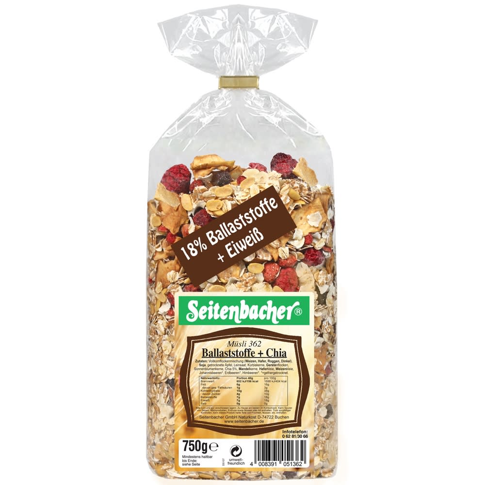 Seitenbacher Muesli Dietary Fibre Chia Blend (750g)