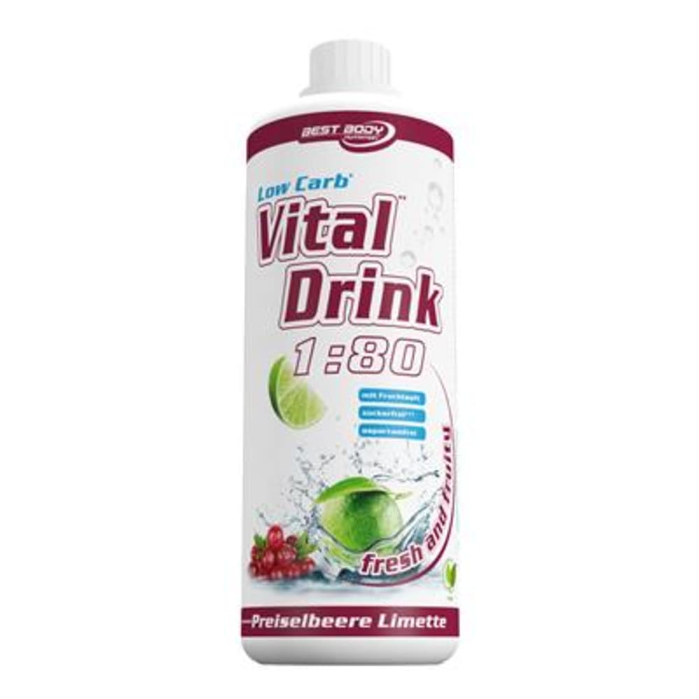 Best Body Nutrition Vital Drink Konzentrat - 1000ml - Cranberry Lime