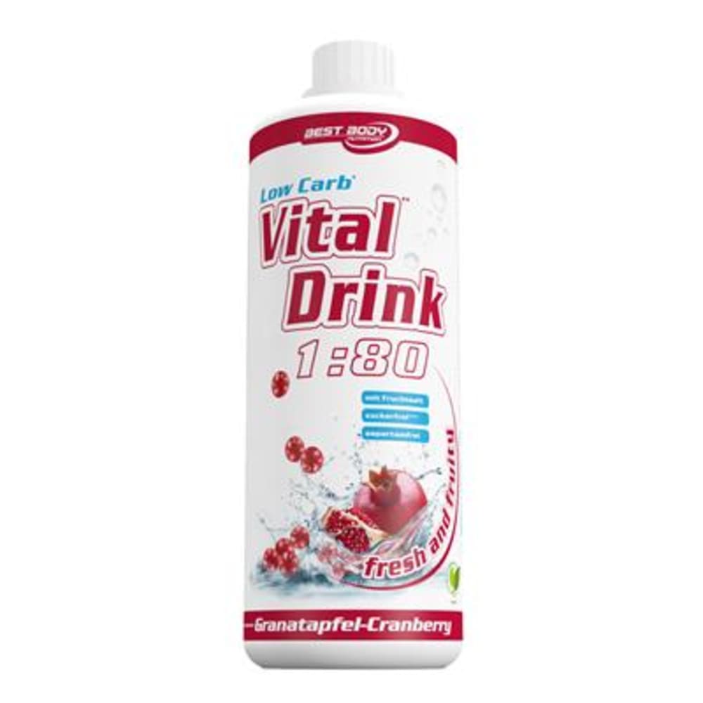 Best Body Nutrition Vital Drink Konzentrat - 1000ml - Pomegranate Cranberry
