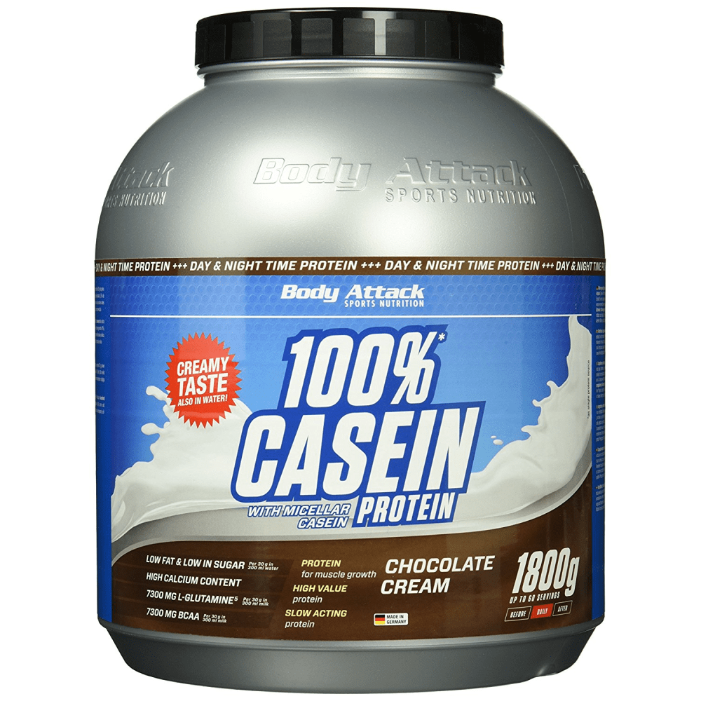 Body Attack 100% Casein Protein - 1800g - Chocolate Cream