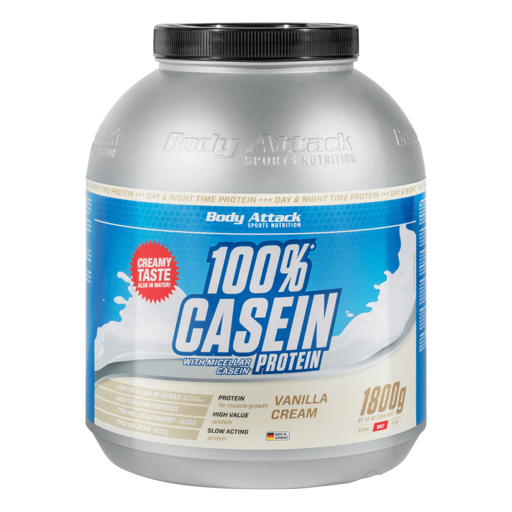 Body Attack 100% Casein Protein - 1800g - Vanilla Cream