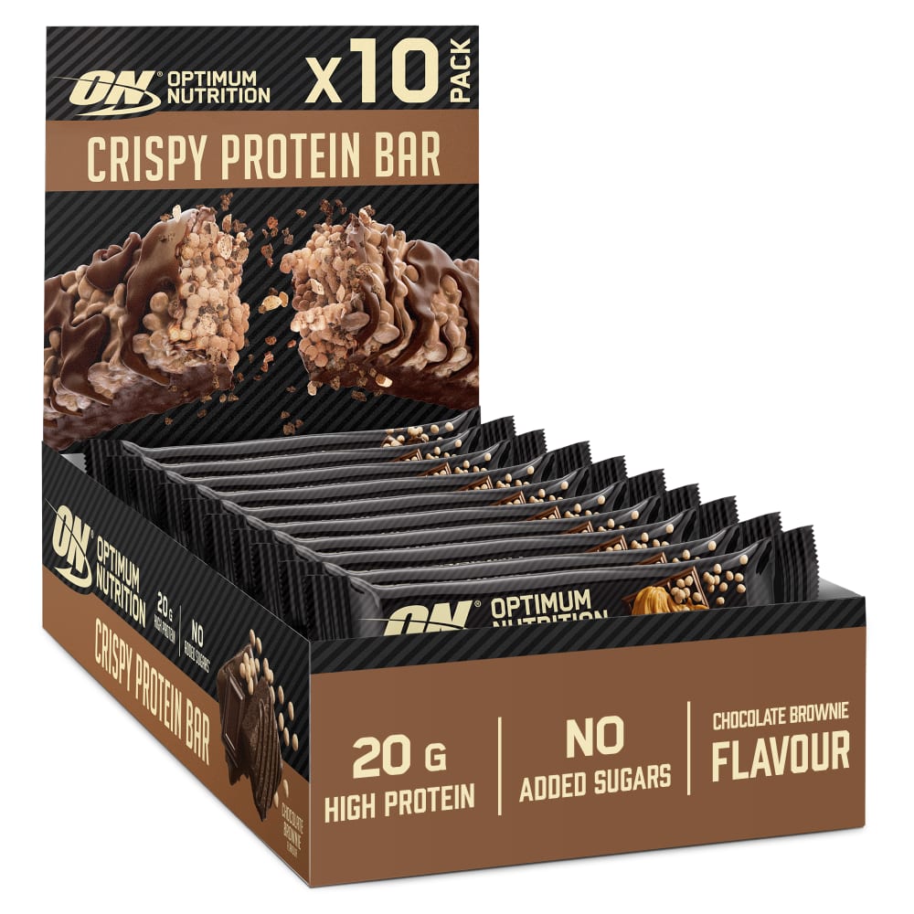 Optimum Nutrition Protein Crisp Bar - 10x65g - Chocolate Brownie
