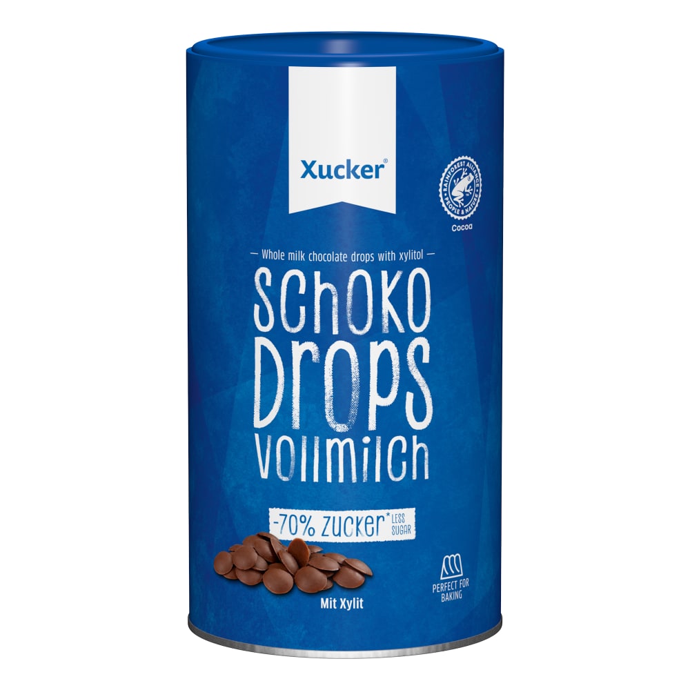 Xucker Chocolate Drops Milk Chocolate met finse xylitol (750g)