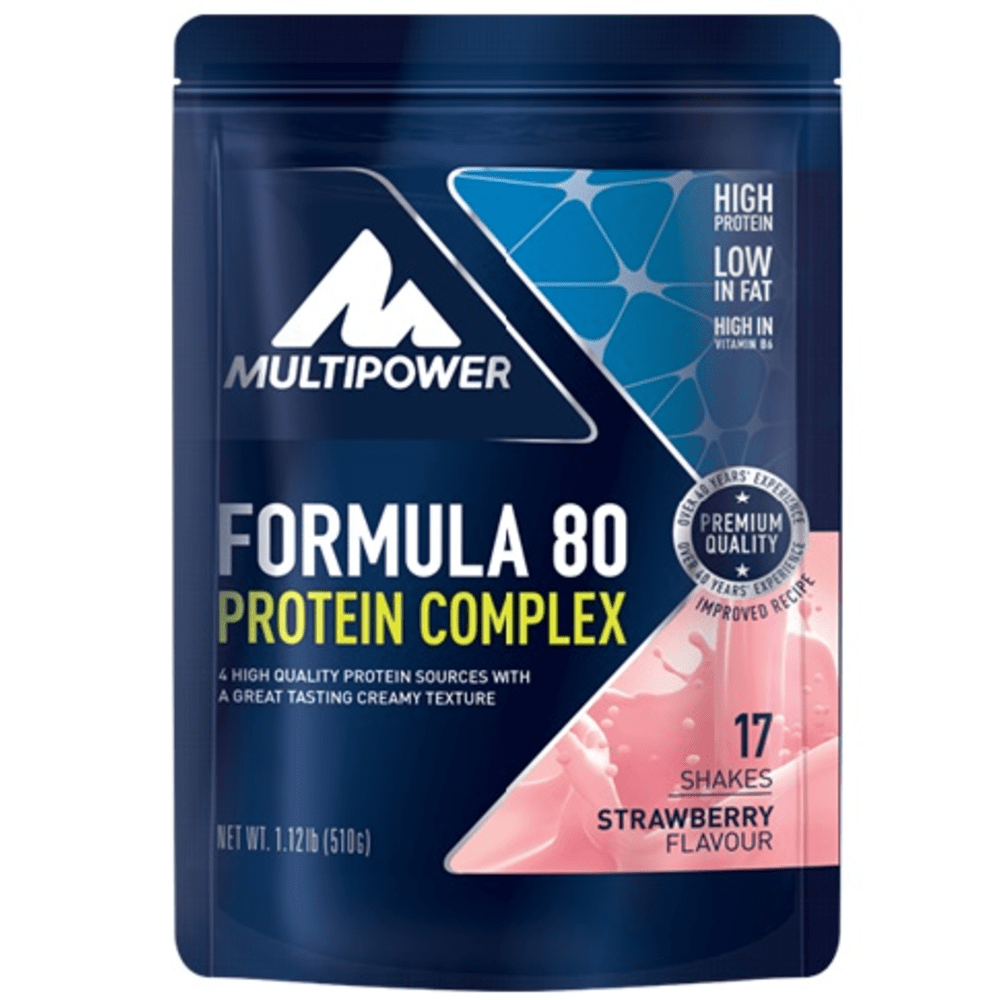 MULTIPOWER Formula 80 Protein Complex - 510g - Strawberry