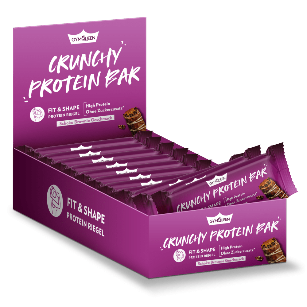 GYMQUEEN Crunchy Protein Bar - 12x32g - Chocolade Brownie