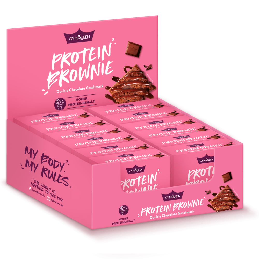 GYMQUEEN Protein Brownie - 12x50g - Double Chocolate
