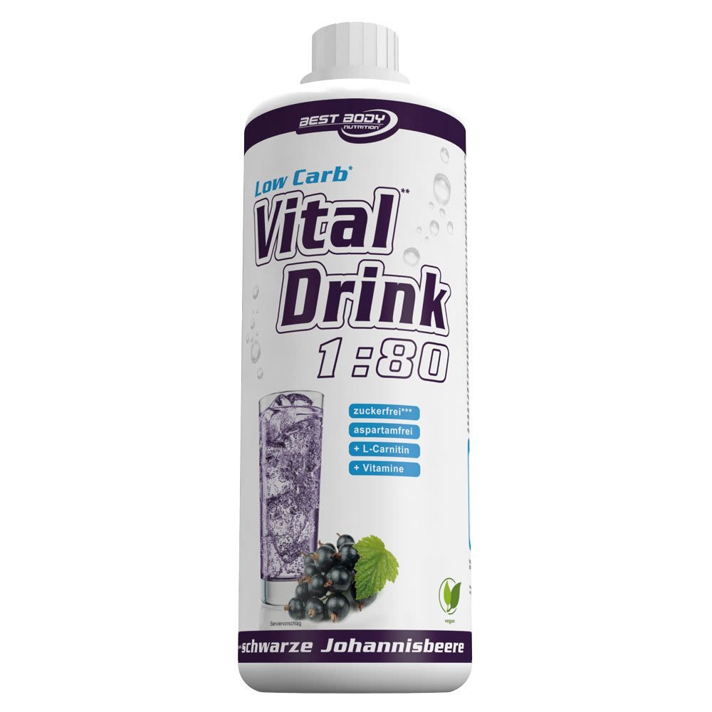 Best Body Nutrition Vital Drink Concentrate - 1000ml - schwarze Johannisbeere