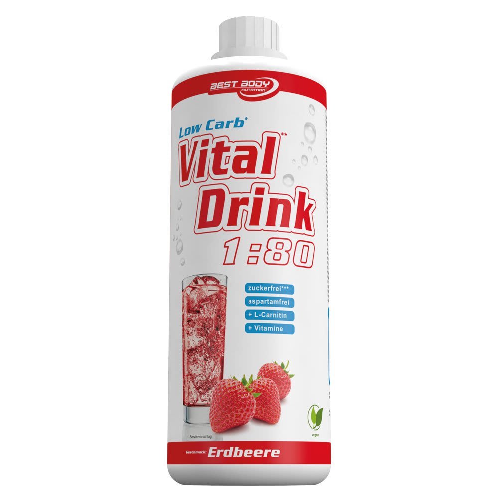 Best Body Nutrition Vital Drink Concentrate - 1000ml - Erdbeere
