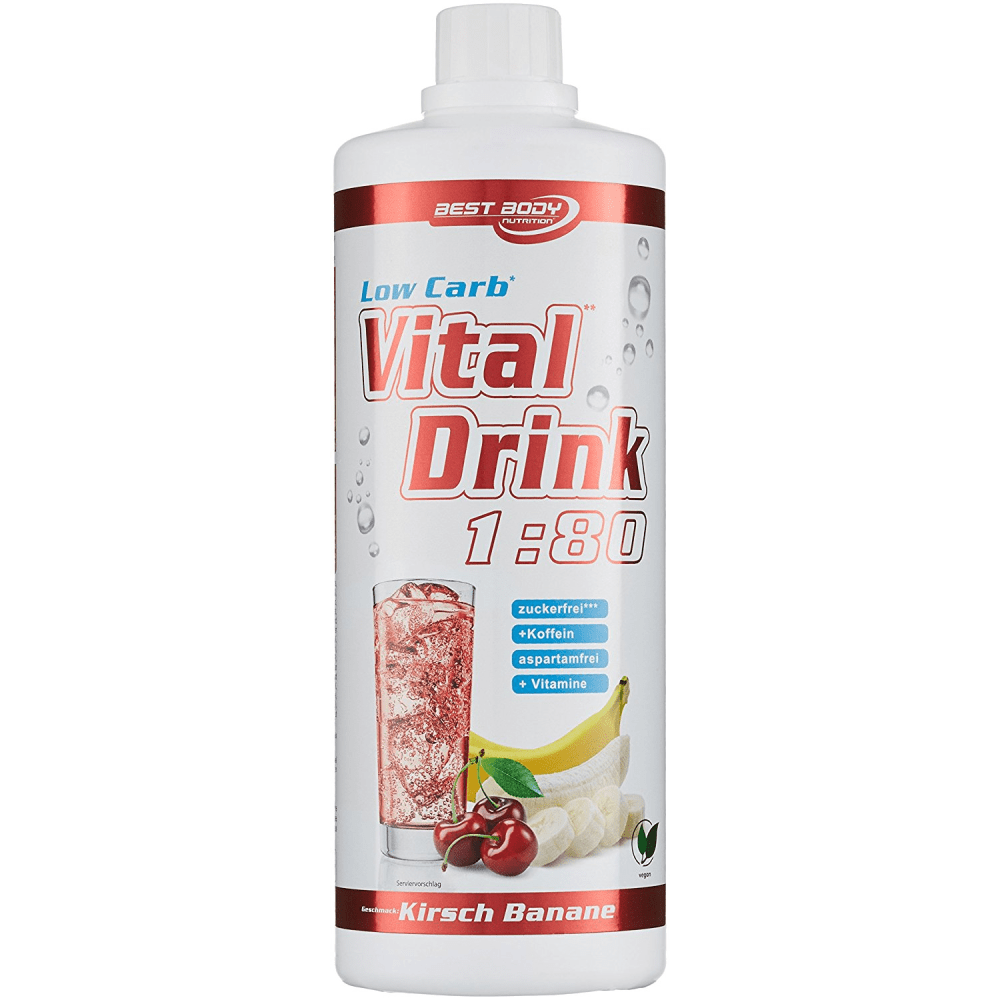 Best Body Nutrition Vital Drink Concentrate - 1000ml - Banane-Kirsch