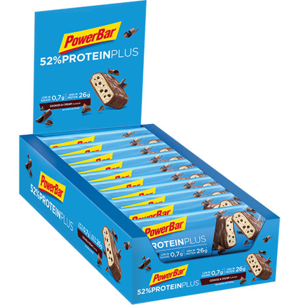 PowerBar 52% Protein Plus Bar - 20x50g - Cookies & Cream