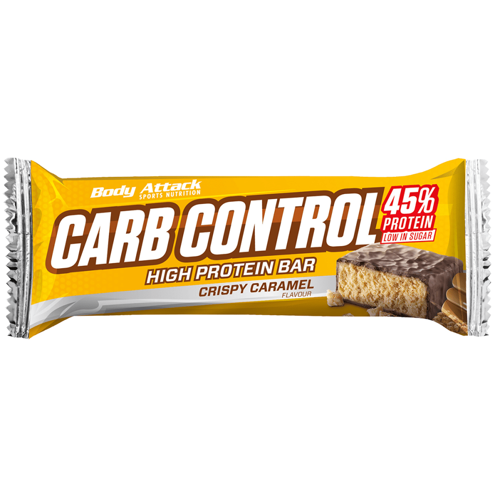 Body Attack Carb Control Riegel - 100g - Crispy-Caramel