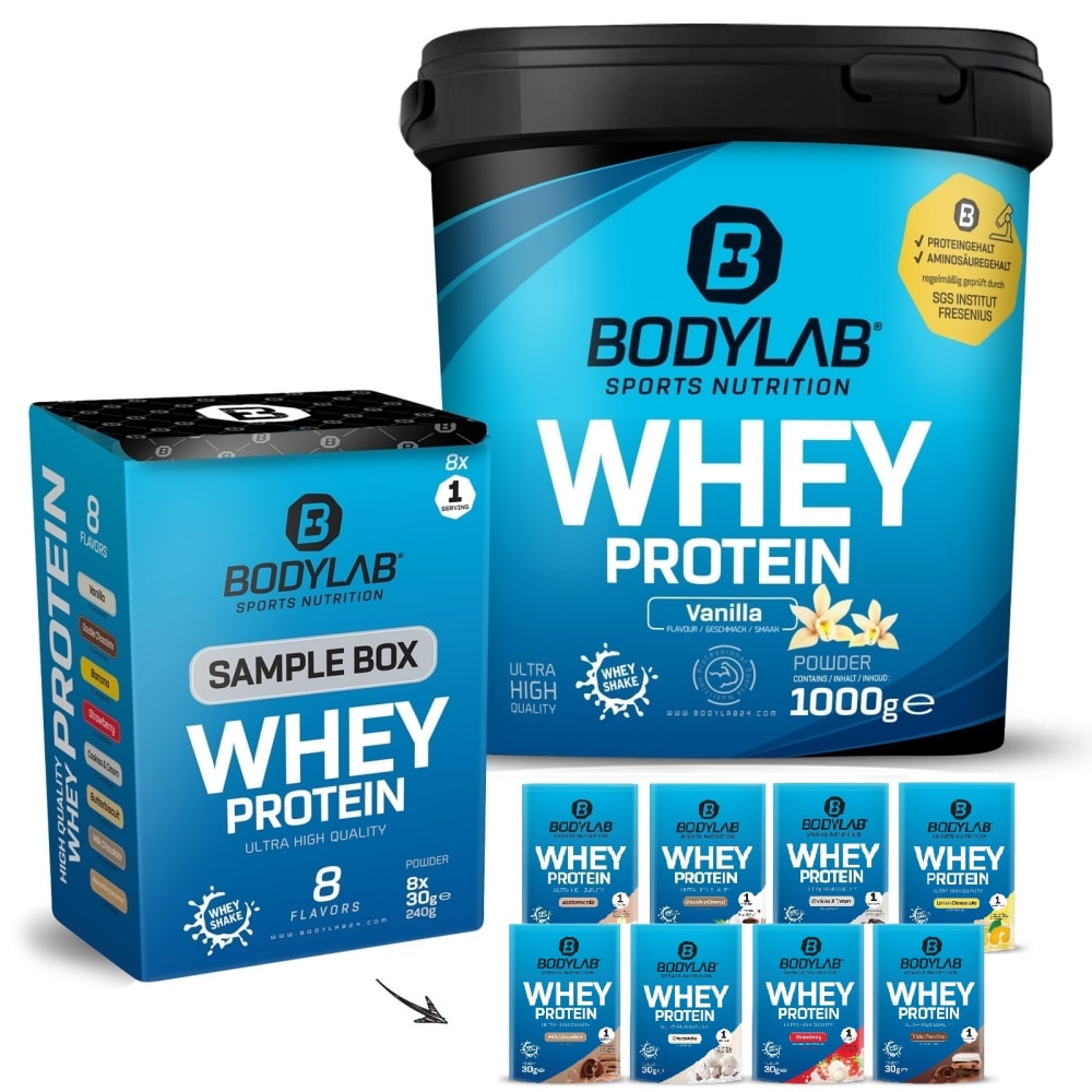 Bodylab24 Whey Protein 1000g + Whey Sample Box (8x30g)