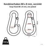 Carabiner Hook (80x8mm)