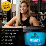 Omega-3 + D3 + K2 (omega-3 triglyceride + vitamins)  (240 softgel capsules)