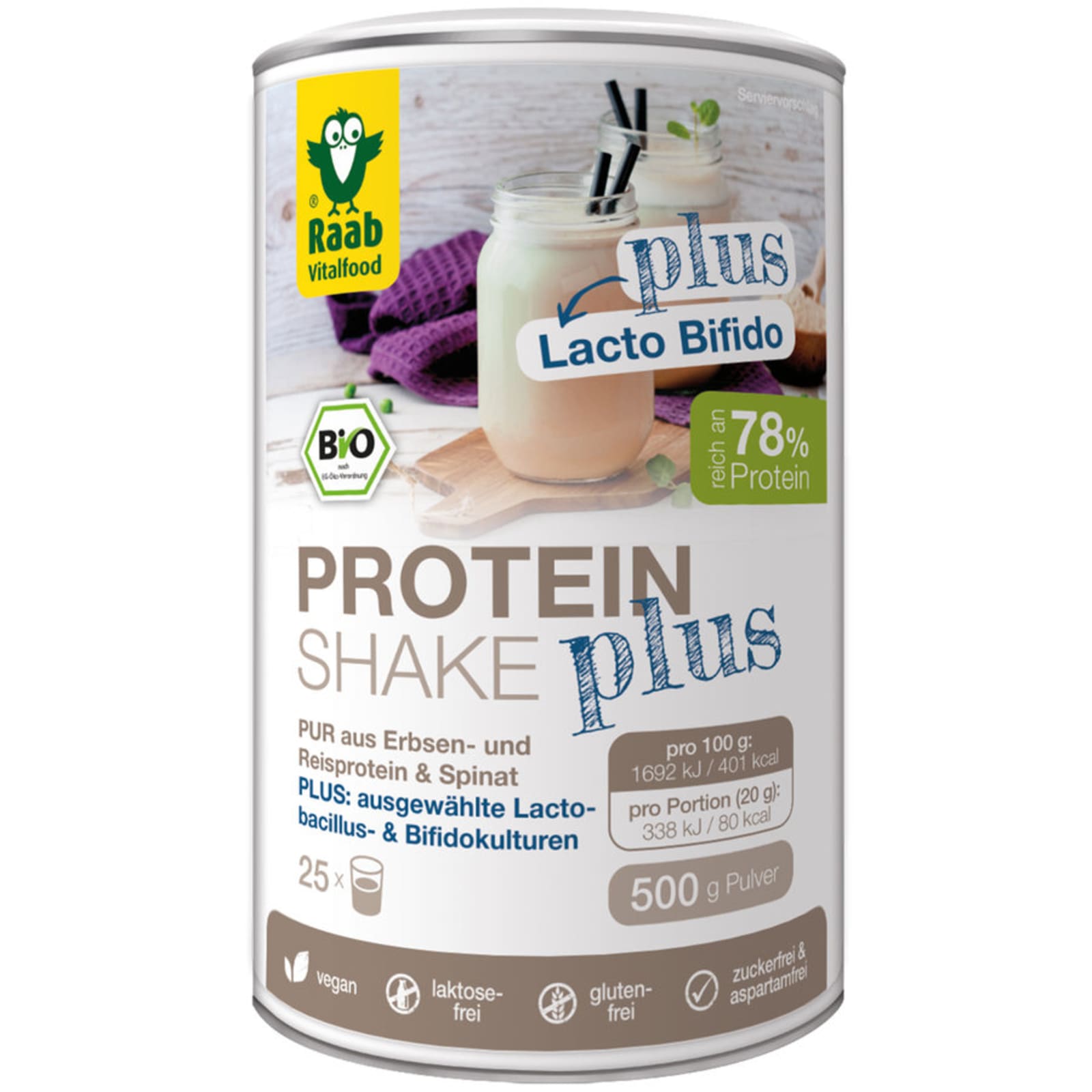 Herenhuis werkloosheid Mam Bio Protein Shake Pur Plus (500g) van Raab Vitalfood kopen | Bodylab Shop