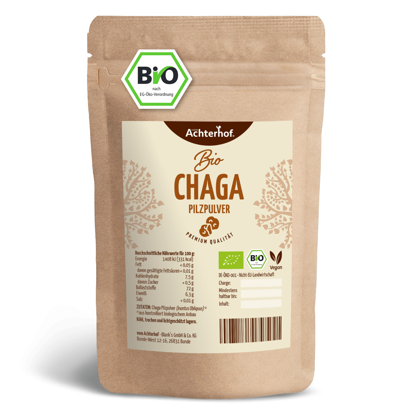 Bio Chaga Pilzpulver (100g)