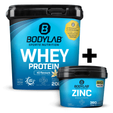 Whey + BIG PACK Zinc Bisglycinat (360 Kapseln)