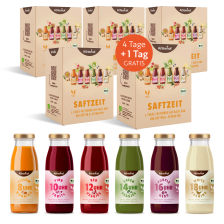 Saftzeit Bio Fastenkur 4+1 Tag gratis