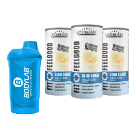 3 x Fit+Feelgood Meal Replacement SLIM (3x396g) + Bodylab 24 Shaker gratis!