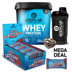 Bodylab Whey Protein (1000g) + Protein Oats Bar (12x100g) + Shaker