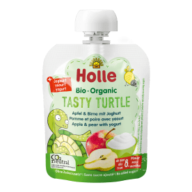 Bio Tasty Turtle - Pouchy Apfel & Birne mit Joghurt, ab dem 8. Monat (85g)