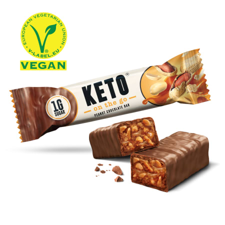 KETO on the go Riegel - 15x30g - Peanut Chocolate